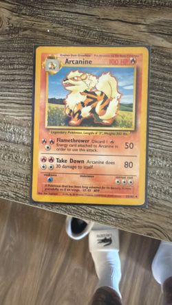 Arcanine Pokemon Card Original