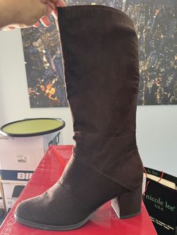 Boot Brown Medium Heels 