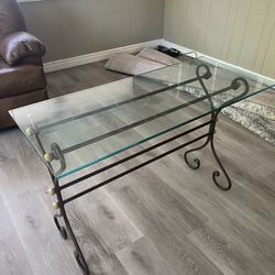 2 Glass Top Tables 