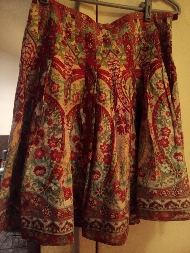 Vintage Boho Women's Cotton Skirt S/M