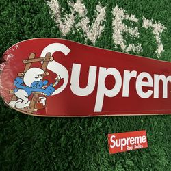Supreme x Smurfs Skate Deck Red