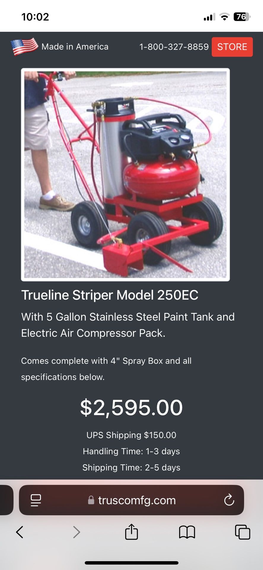 True line Stripper- For Pavement Or Grass