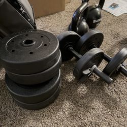 40 Pounds Adjustable Dumbbells 
