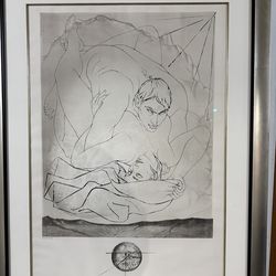 Pierre-Yves Trémois Signed Figurative Engraving, 1973 Draeger Paris Large-Scale Intaglio Print