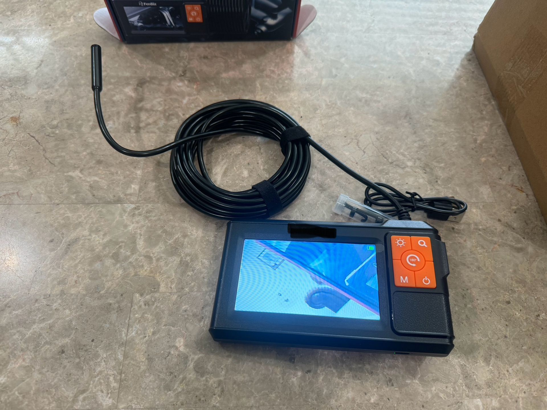 Dual Lens Borescope with Light Endoscope Camera with Light with 4.3