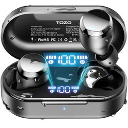 Wireless Earbuds Bluetooth 5.3 Headphones Built-in ENC Noise Cancelling Mic