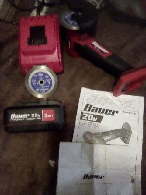 Bauer 20v 3" Cordless Cut-off Tool