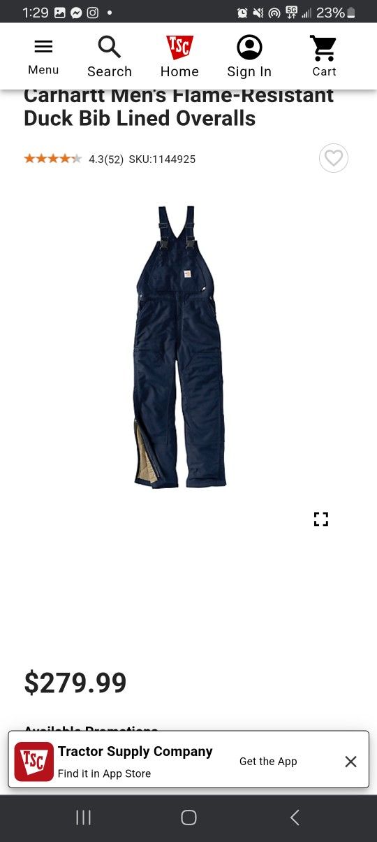 Tva Carhart Bibs And Jacket