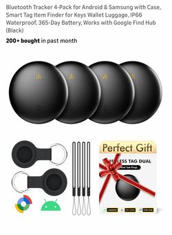 Bluetooth Tracker 4-Pack for Android & Samsung with Case