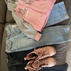 Girls Winter Clothes Size 3T, Boots-sz 7