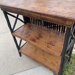 Shelf/ Table 3) Tiers 17x33 1/2x36  Bamboo For Kitchen Or Storage Just Reduced. 