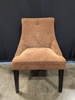 Textured Brown Upholstered Accent Chair