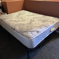 Full Sized Mattress And Bed frame 