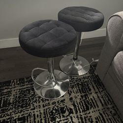2 Black Barstools 