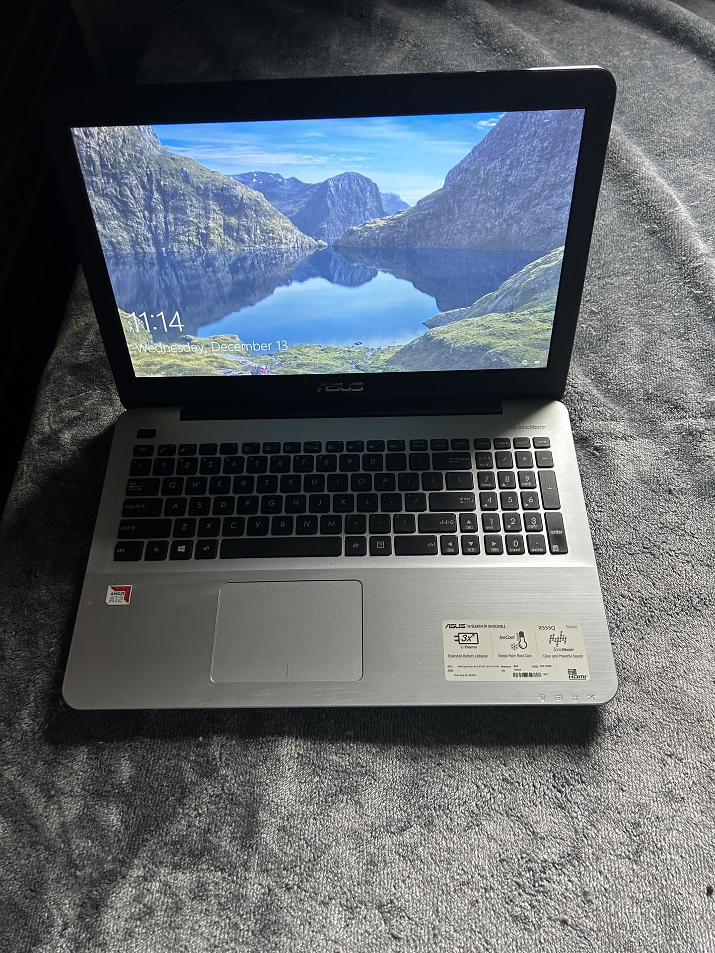Asus Laptop With Installed Additional 18 Gb