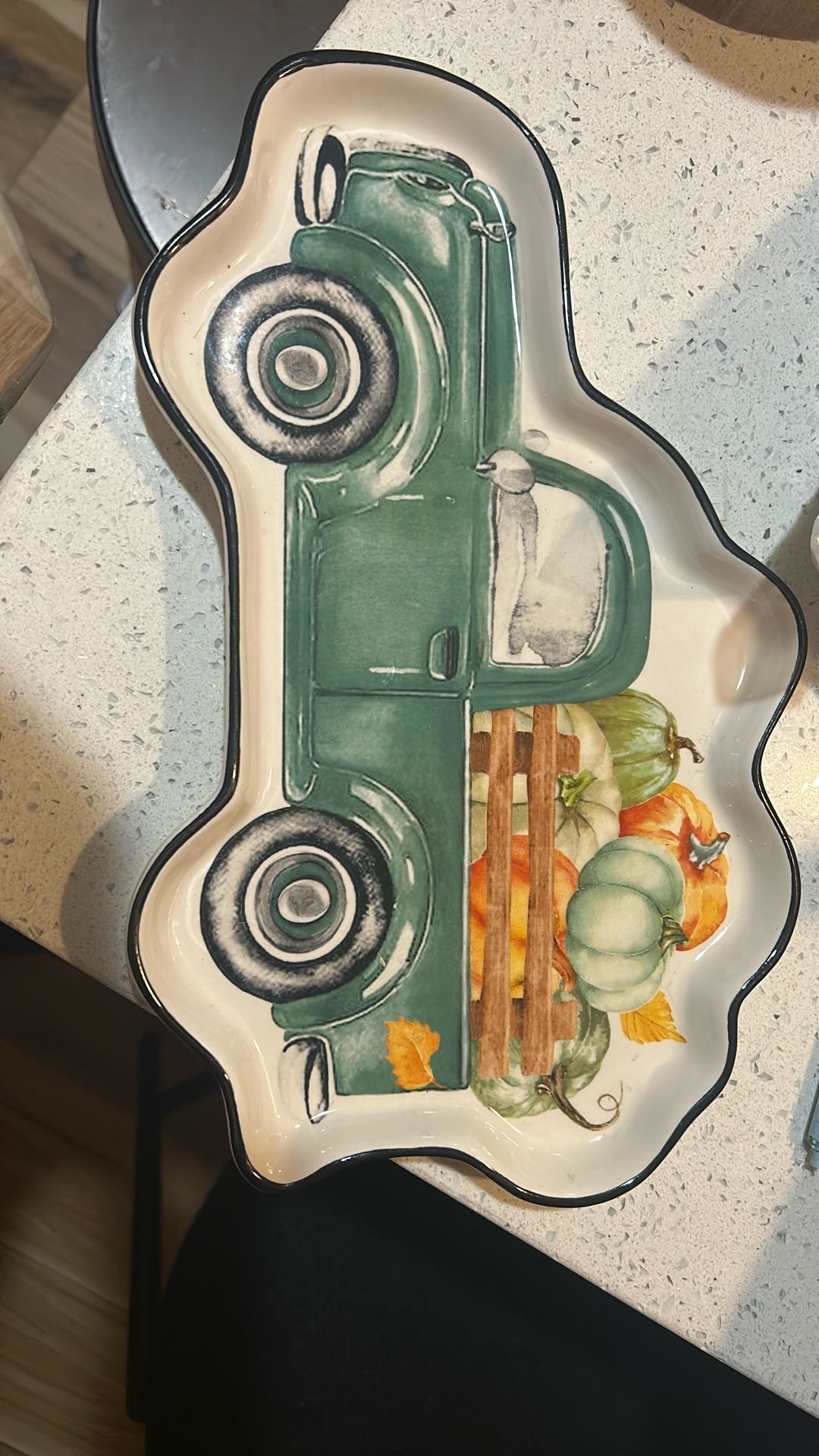 Cute Farmhouse Pumpkin Platter For Thanksgiving 