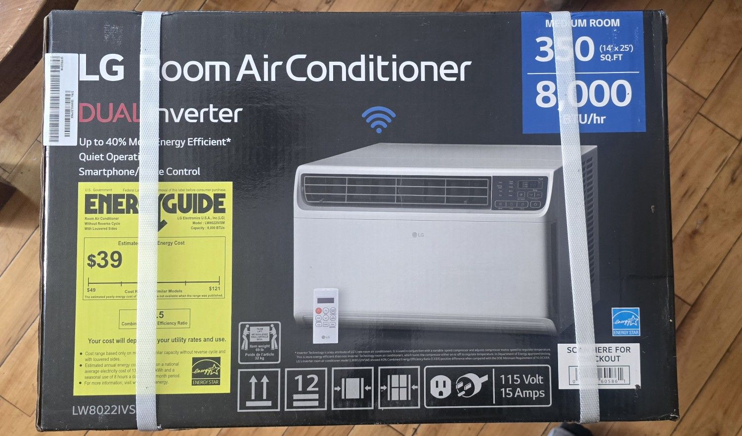 New LG 8,000 BTU Dual Inverter Window AC Unit - Still in Box!