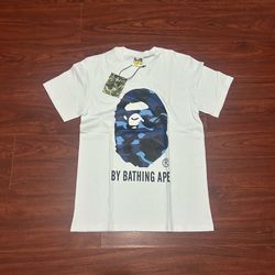 White Blue Camo Bape Tee