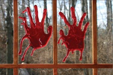 🎃 👻 Fun World 3D Red Bloody Hands Clings