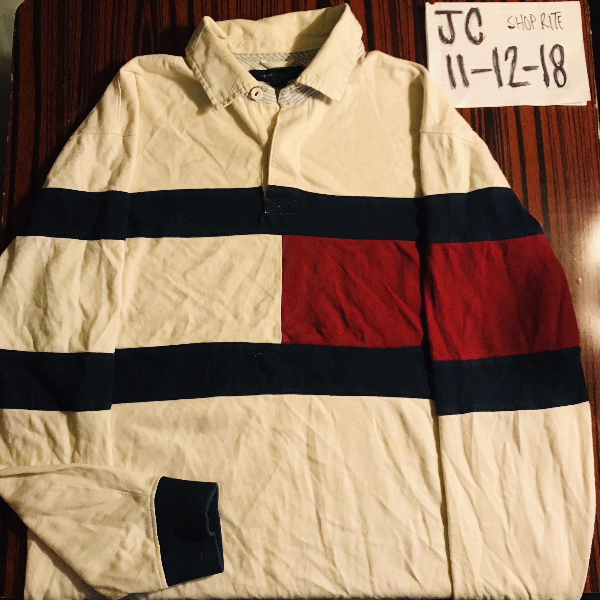 Vintage Tommy Hilfiger Rugby polo longsleeve size L