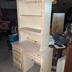 french style desk and hutch solid wood great cond. study work office home drawers organize