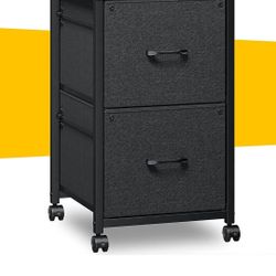 Raybee Filing Cabinets for Home Office 2 Drawer Fabric File Cabinet Small Rolling File Cabinet Printer Stand Lateral Filing Cabinet Fits A4 Letter Leg