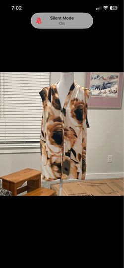 Calvin Klein Sleeveless Open Front Vest