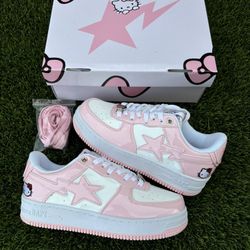 Bapesta X Hello Kitty - Sizes 5.5w - 8.5w
