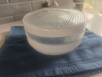 1940 Mid Century Art Deco Milk Glass light drum