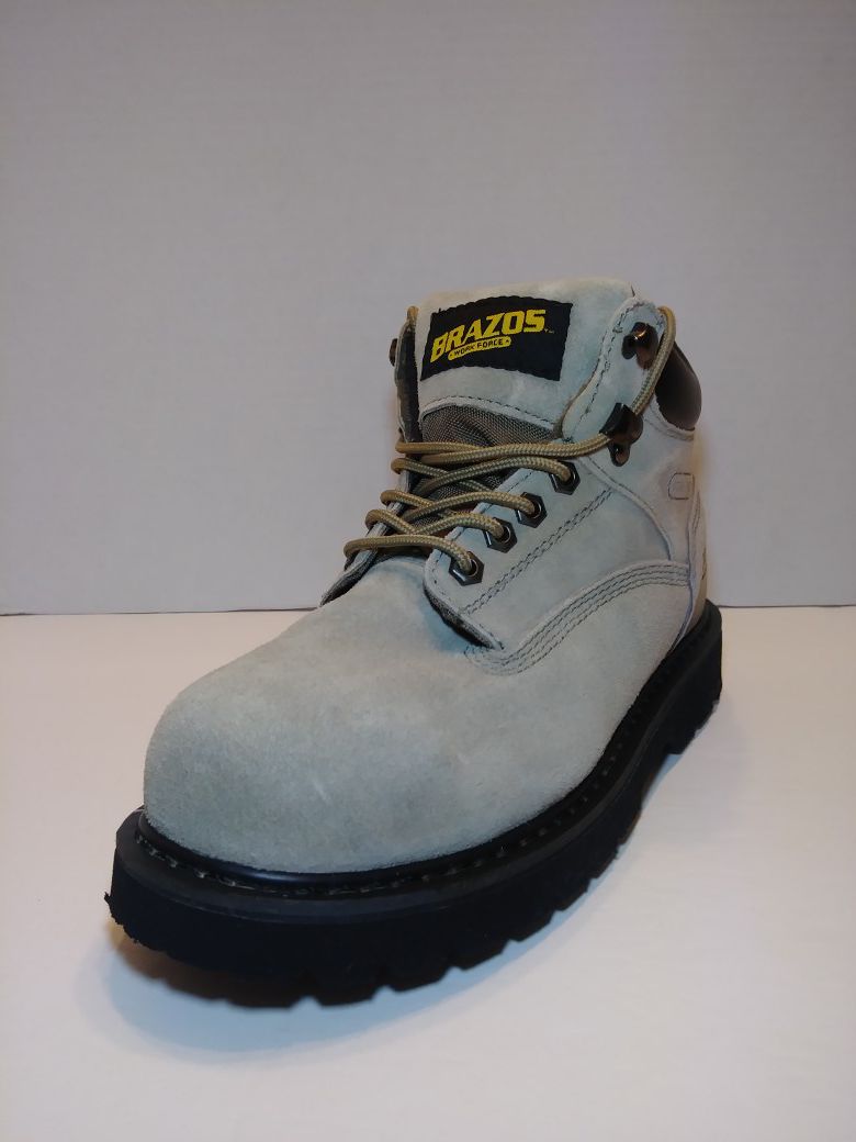 "Brand New" Womens BRAZOS Work Force Steel Toe Ankle Work Boots (Sz-7.5D)