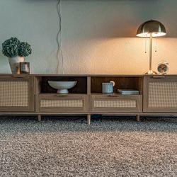 78” Rattan TV Stand