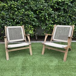 Teak Patio Chairs (set of 2)