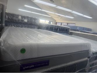 QUEEN SIZE PURPLE PREMIER .4 MATTRESS & BOX SPRING BED SET