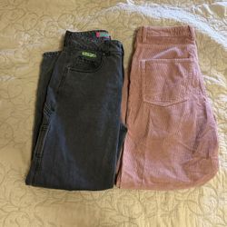 Empire Pink, Corduroy Pants And Black Jeans