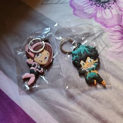 Keychain my hero academy rubber