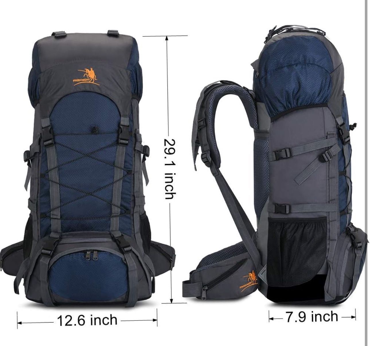 60L Internal Frame Hiking Camping Backpack with Rain Cover, Outdoor Sport  Travel Daypack for Climbing Touring