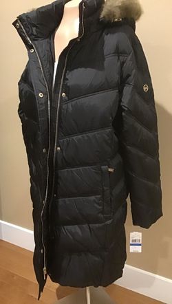 Micheal Kors Faux Fur Hoodie Puffer Jacket