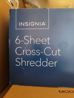 Brand new crosscut shredder 6 sheets