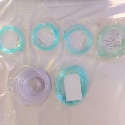 Several Feet Of Small Diameter Clear Thin Hose Different Sizes Tubes    