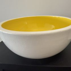 Boston Warehouse White-Yellow Bowl