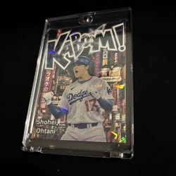 Shohei Ohtani Kaboom Custom Dodgers Baseball Card Double Sided