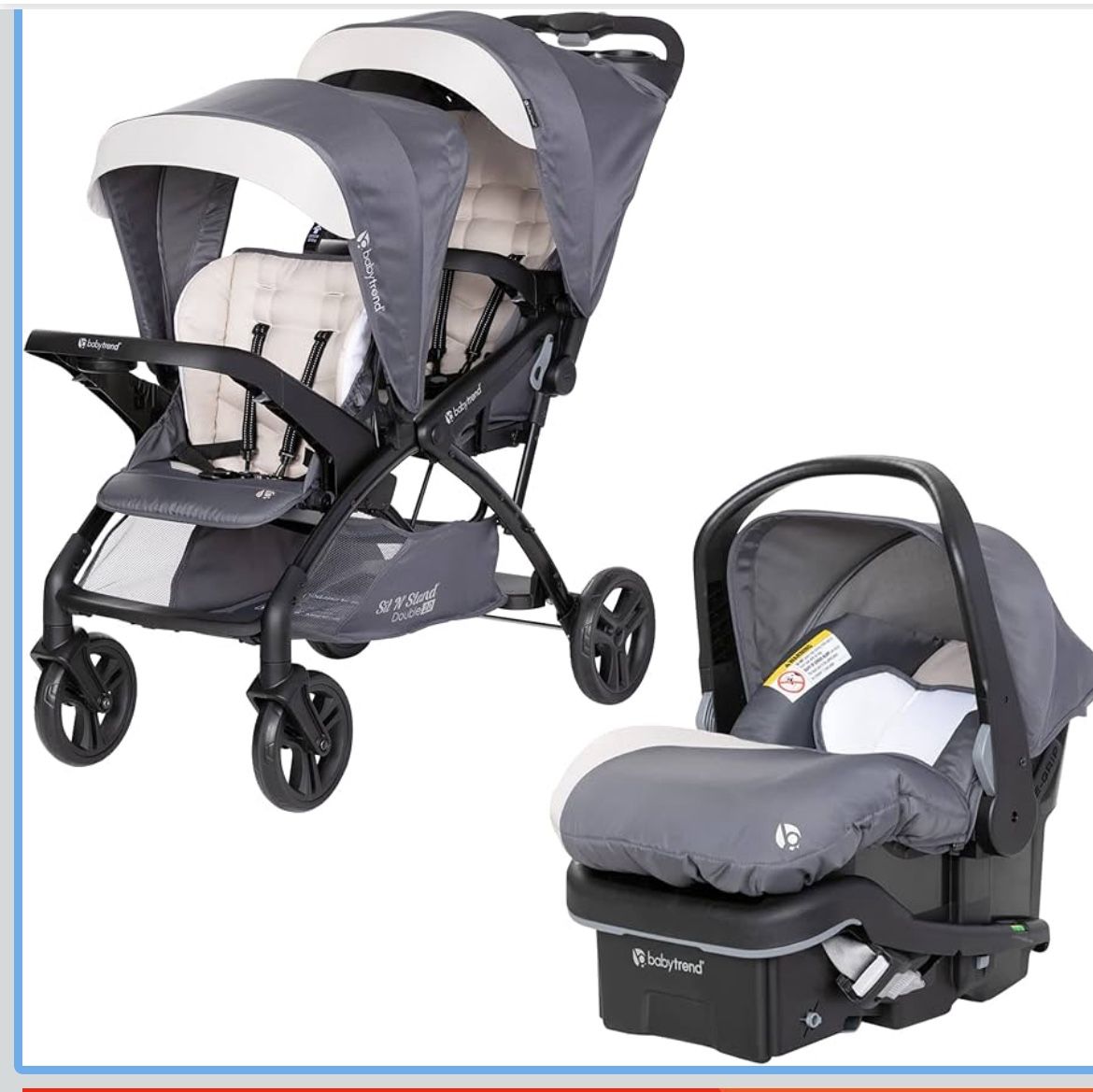 Baby Trend car seat And Double stroller Combo