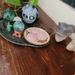 Palm Stones, Crystal Balls And Holders,  Carved Stone Figures
