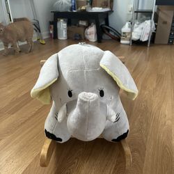 Plush Elephant Rocking Toy Chair