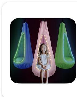 Kids light up hammock swingset