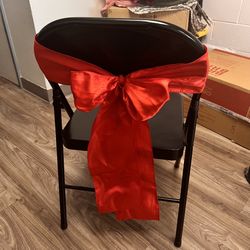 Satin Chair Sashes Ribbon Bow red  Satin color  18 pieces For