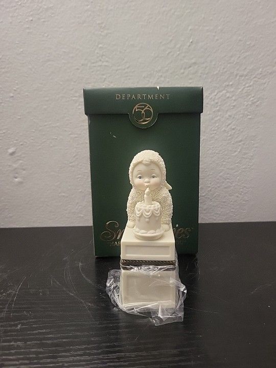 Dept 56 " Happy Birthday To You" Snowbabie Sentiment Box #69283 NIB