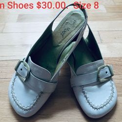 White Italian Leather Shoes