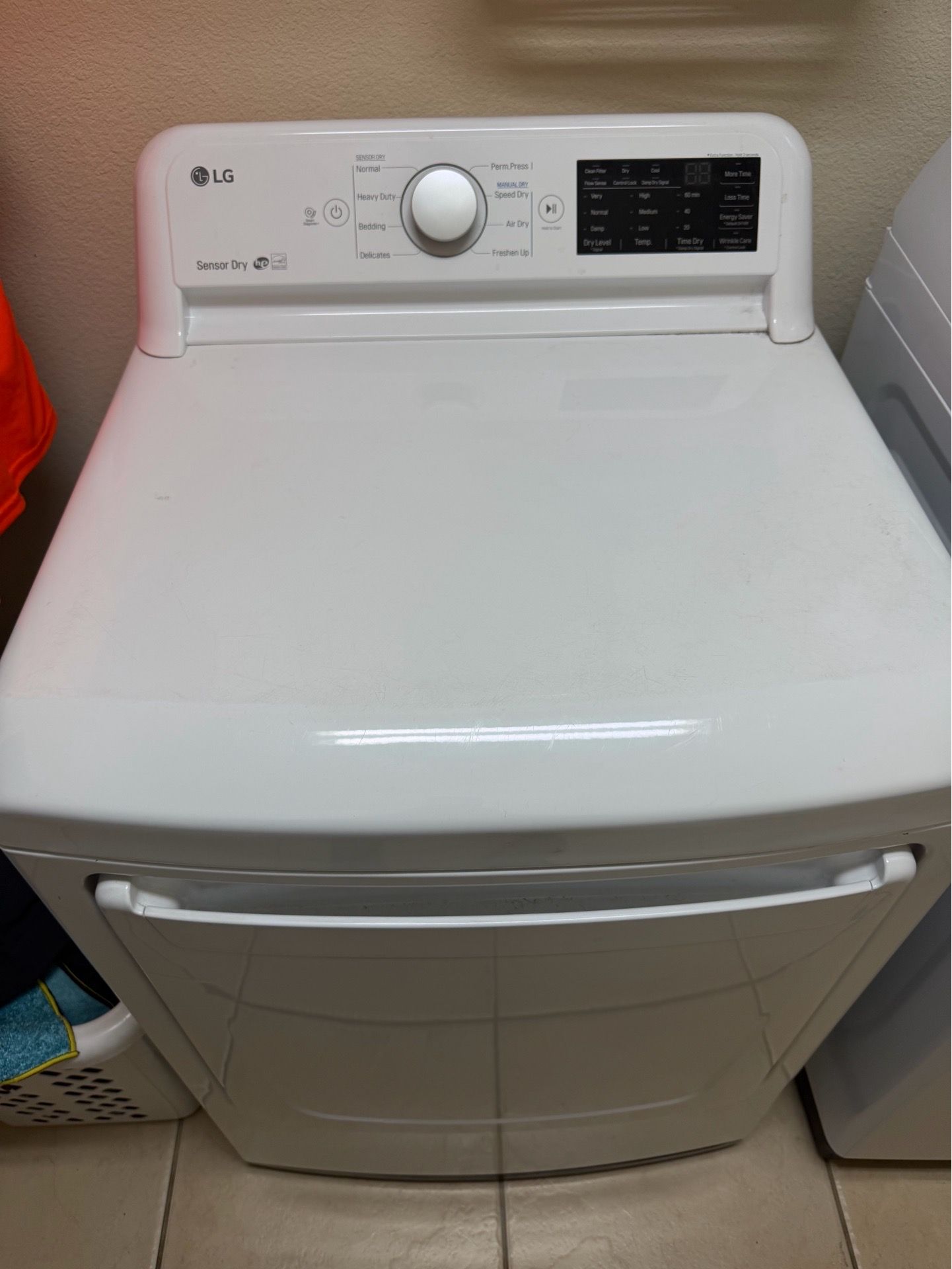 LG 7.3 Cu.Ft. Vented Electric Dryer in White with Sensor Dry Technology
