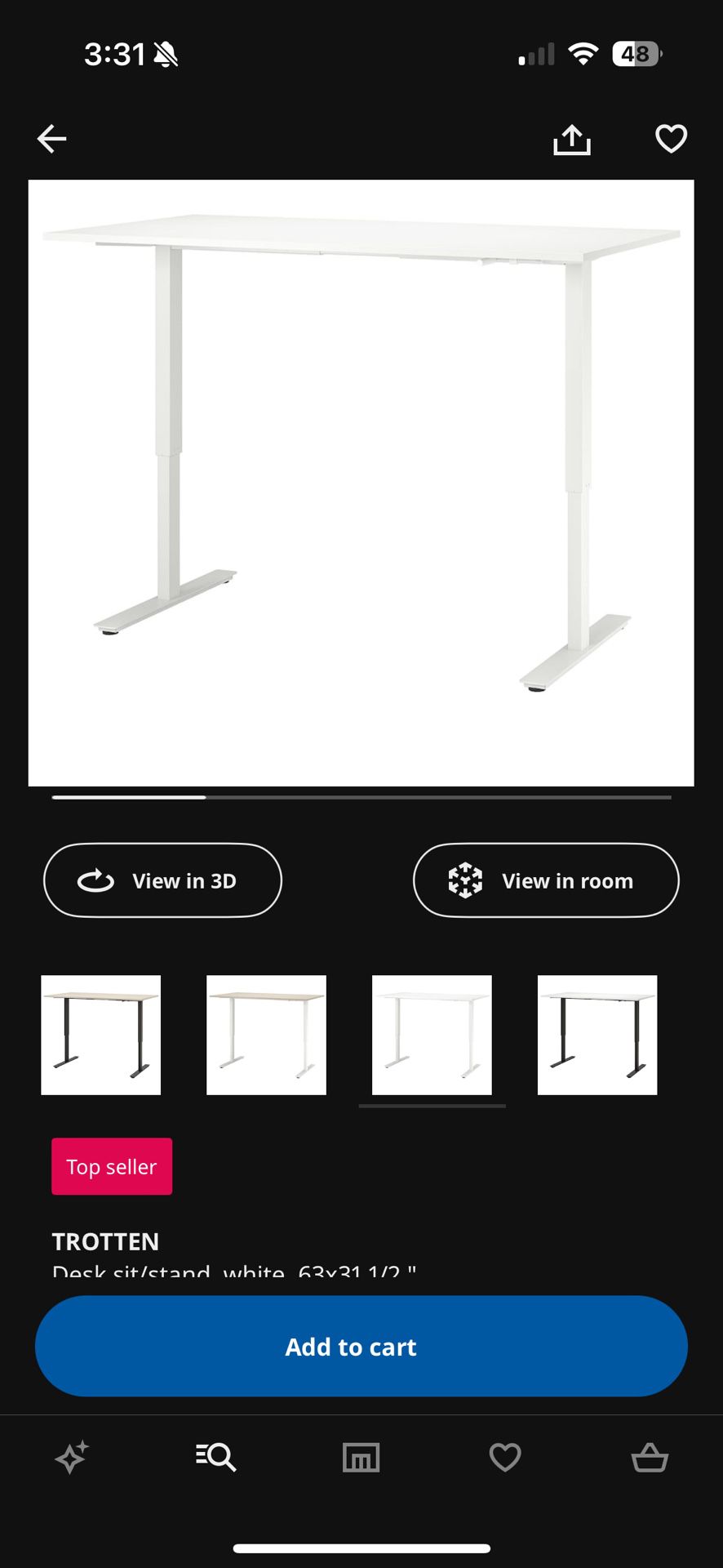 Office Table Height Adjustable IKEA